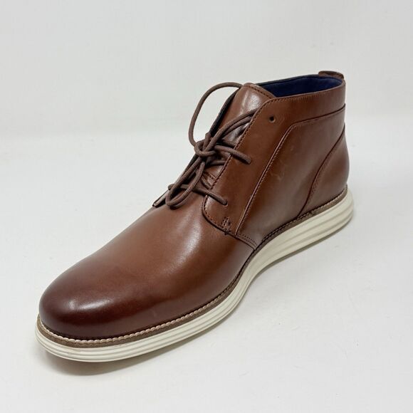 Cole Haan Original Grand Chukka Boots Mens 13 M Woodbury Brown Ivory Leather main image 4